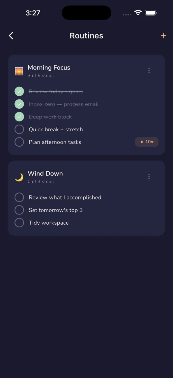 Step-by-step routines for recurring tasks